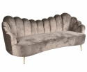 Duża sofa w stylu retro mokka GLAMOUR Belldeco
