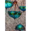 Lampa stołowa witrażowa niebieska z ważką TIFFANY 1