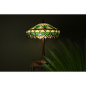 Zielona witrażowa lampa stołowa TIFFANY Clayre & Eef