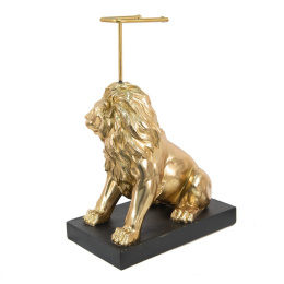 Złoty stojak na papier toaletowy z lwem