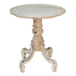 Postarzany stolik w stylu vintage biel antyczna