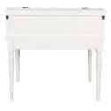 Biały stolik z witryną w stylu prowansalskim Clayre & Eef