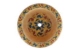 Okrągły włoski zlew w stylu śródziemnomorskim Antico