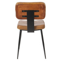 Skórzane krzesło loftowe z pikowaniem A