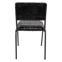 Czarne skórzane krzesło w stylu nowoczesnym