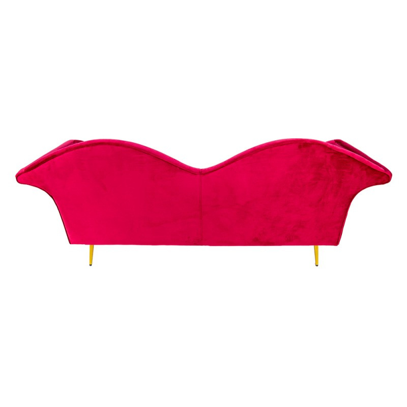 Sofa usta na złotych nóżkach czerwona