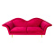 Czerwona sofa usta na złotych nóżkach Clayre & Eef