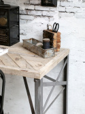Loftowy stolik biurko na metalowych nogach Chic Antique