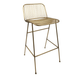 Metalowe ażurowe krzesło barowe Clayre & Eef