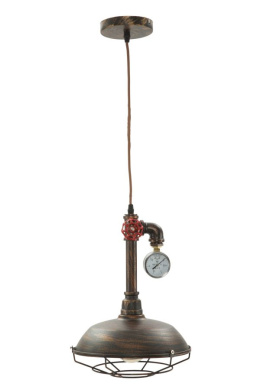 Metalowa lampa loftowa z kratą MANHATTAN Mauro Ferretti