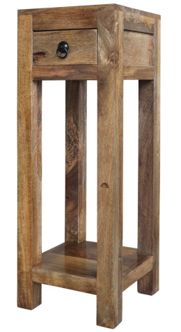 Wysoki drewniany stolik kwietnik z Indii