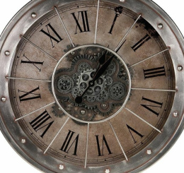 Duży zegar ścienny z zębatkami RUSTIC 4 Belldeco