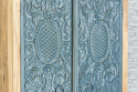 Meble indyjskie - rzeźbiona szafa z niebieskim frontem