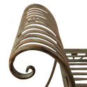 Metalowa postarzana ławka ogrodowa vintage Clayre & Eef