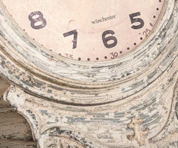 Postarzany drewniany zegar stojący Luna Belldeco