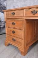 Stylowe jasne biurko mahoniowe z szufladami