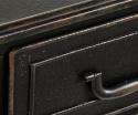 Czarna metalowa konsola loft z szufladami Belldeco