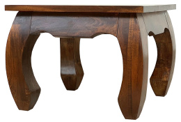 Drewniany kwadratowy stolik kawowy Opium z Indii 60 cm