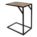 Industrialny asymetryczny stolik drewno i metal