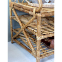 Rattanowa ławka boho z półkami Chic Antique