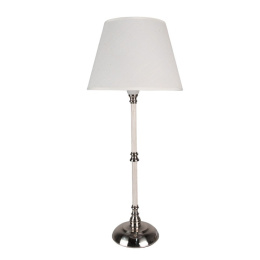 Biała lampa stołowa w stylu skandynawskim Clayre & Eef