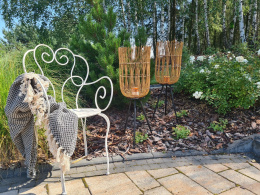 Białe metalowe krzesło ogrodowe LUNA Belldeco