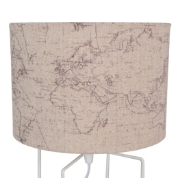 Nowoczesna ażurowa lampa stołowa z mapą