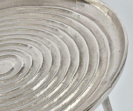 Okrągły srebrny stolik DELUXE Belldeco B