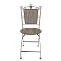 Ażurowe krzesło metalowe rustykalne Clayre & Eef