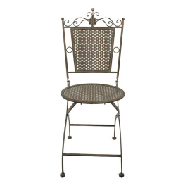 Metalowe krzesło ogrodowe styl vintage Clayre & Eef