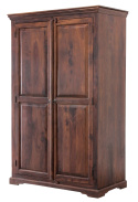 Duża drewniana brązowa szafa Indyjska w stylu kolonialnym