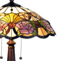 Lampa stołowa witrażowa w kwiaty TIFFANY
