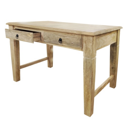 Indyjski jasny stół / biurko drewniany z szufladami