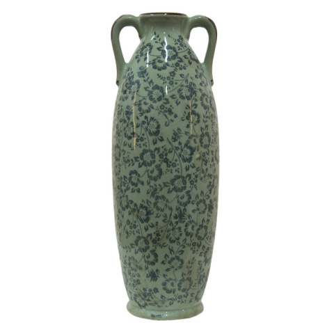 Wysoki ceramiczny wazon w kwiaty rustykalny Clayre & Eef