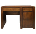 Brązowe drewniane biurko indyjskie z szufladami