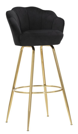 Krzesło barowe czarno złote VIENNA Mauro Ferretti