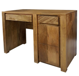 Małe drewniane biurko indyjskie w kolorze toffi