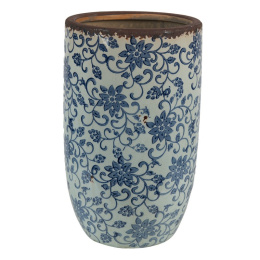 Prowansalski wazon w kwiaty ceramiczny Clayre & Eef
