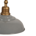 Metalowa lampa ścienna szary kinkiet Clayre & Eef
