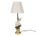 Skandynawska lampa stołowa z królikiem Clayre & Eef