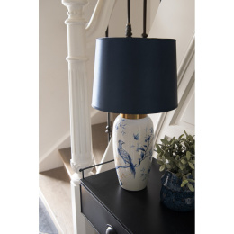 Duża lampa stołowa ceramiczna w kwiaty Clayre & Eef