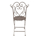 Metalowe krzesło ogrodowe rozkładane Clayre & Eef
