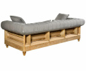 Tapicerowana sofa dębowa salonowa CLASSIC Belldeco 1