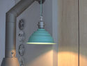 Loftowa metalowa lampa kolor miętowy MAZINE ALURO