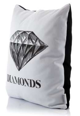 Biała poszewka na poduszkę DIAMONDS ALURO