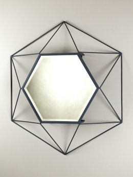 Metalowe geometryczne lustro ścienne VIRAL ALURO