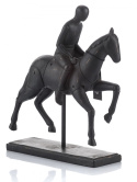 CZarna figura koń z jeźdźcem ASTICA ALURO